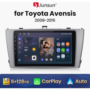 Junsun V1 AI Voice Wireless CarPlay Android Auto Radio for Toyota Avensis 2008 - 2015 4G Car Multimedia GPS 2din autoradio