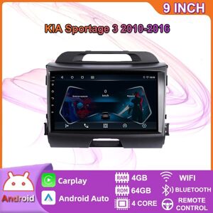 BAODANDP 9 Inch Android Car Radio Carplay For KIA Sportage 3 2010-2016 Multimedia Video Player GPS Navigation WIFI 4+64GB