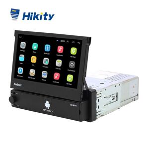 Hikity Android 8.1 Car Radio Retractable GPS Wifi Autoradio 1 Din 7'' Touch Screen Car Multimedia MP5 Player Support Camera