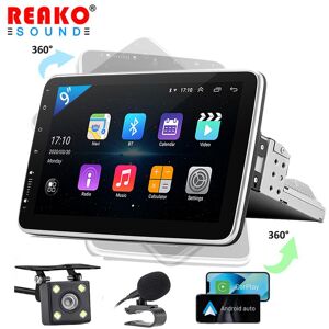 REAKOSOUND Car Life REAKOSOUND Android 11 Universal 1 Din Car Radio 9 Inch 360 Rotatable CarPlay GPS Bluetooth Player Video Car Multimedia Player