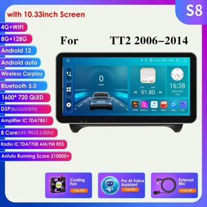Hizpo 10.33inch 2Din Android Autoradio GPS for TT MK2 8J 2006 - 2014 Car Radio Intelligent Screen Multimedia Video Player Carplay 4G Head Unit