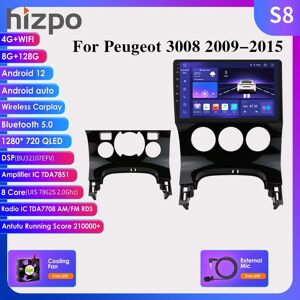 Hizpo 2din Android Autoradio for Peugeot 3008 AT MT 2009 - 2015 Car Radio Multimedia Video Player GPS Navi Head Unit Carplay Auto 4G DSP Intelligent Screen