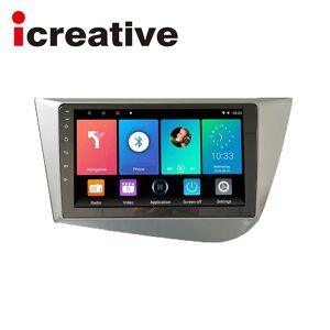 Icreative Car Radio Navigation GPS Carplay For Seat Leon 2 2005-2012 Audio Android Multimedia Autoradio Video Player Stereo DSP