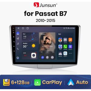 Junsun V1 AI Voice Wireless CarPlay Android Auto Radio for Passat B7 2010-2015 4G Car Multimedia GPS 2din autoradio