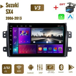 icreative 2 DIN Car Android Car Radio Multimedia Video Player For Suzuki SX4 2006-2013 Bluetooth Carplay Auto Navigation GPS DSP 2+32GB