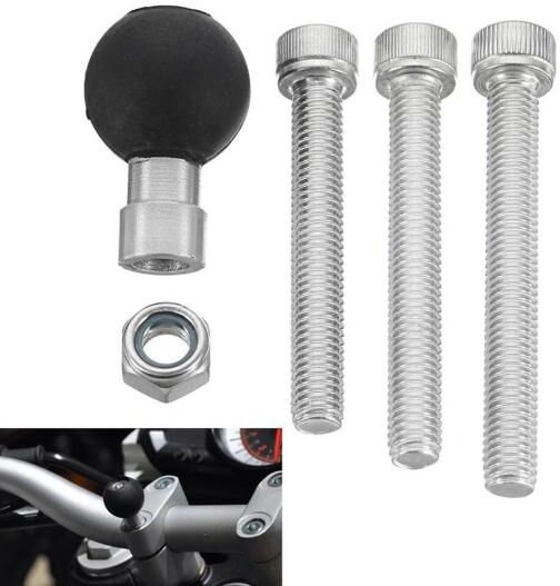 Car Accessories Motorcycle Motorbike Scooter Handlebar Clamp Base Mount Ball with M8 Screws