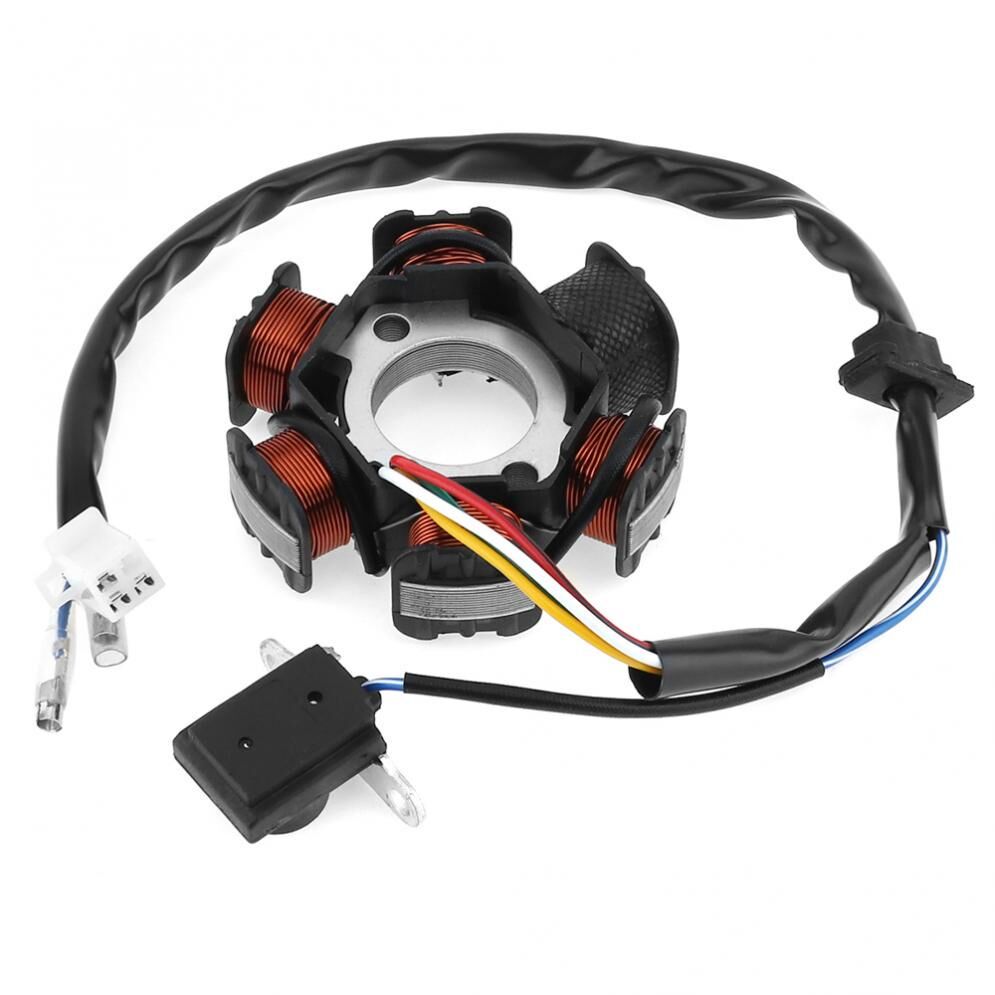 CarZone GY6-125 Scooter Generator 6 Coils Magneto Stator for 125cc and 150cc Engine ATVs / Go Karts / Mopeds