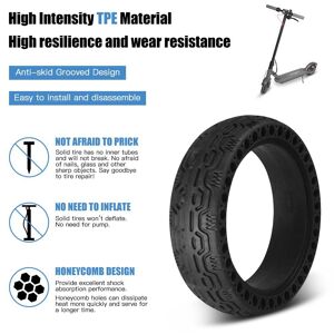 TOMTOP JMS Electric Scooter 6.5in Honeycomb Solid Tire 6.5in TPE Solid Tire Shock Absorber Tyre