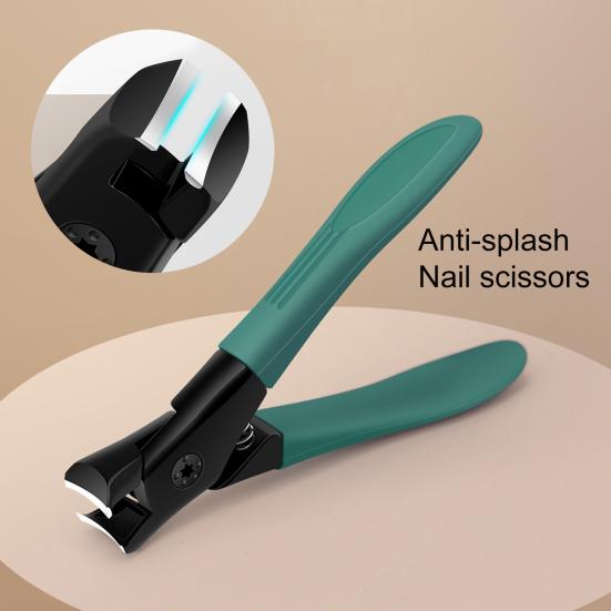 Health Care For U Household Anti-splash Pedicure Lightweight Long Handle Thick Nails Cutter Tool Toe Nail Clipper