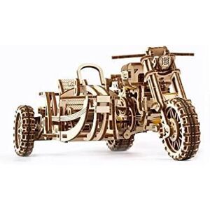 UGEARS Motorcycle with Sidecar 3D Puzzles - UGR-10 Motorcycle Scrambler Wooden Model Kits