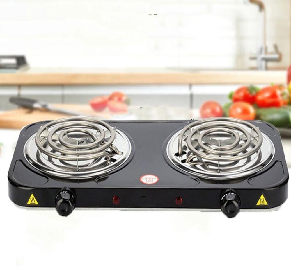 Znaerk Double Single Disc Electric Single Disc Burner Black Hot Plate Household Electric Furnace  Barbecue