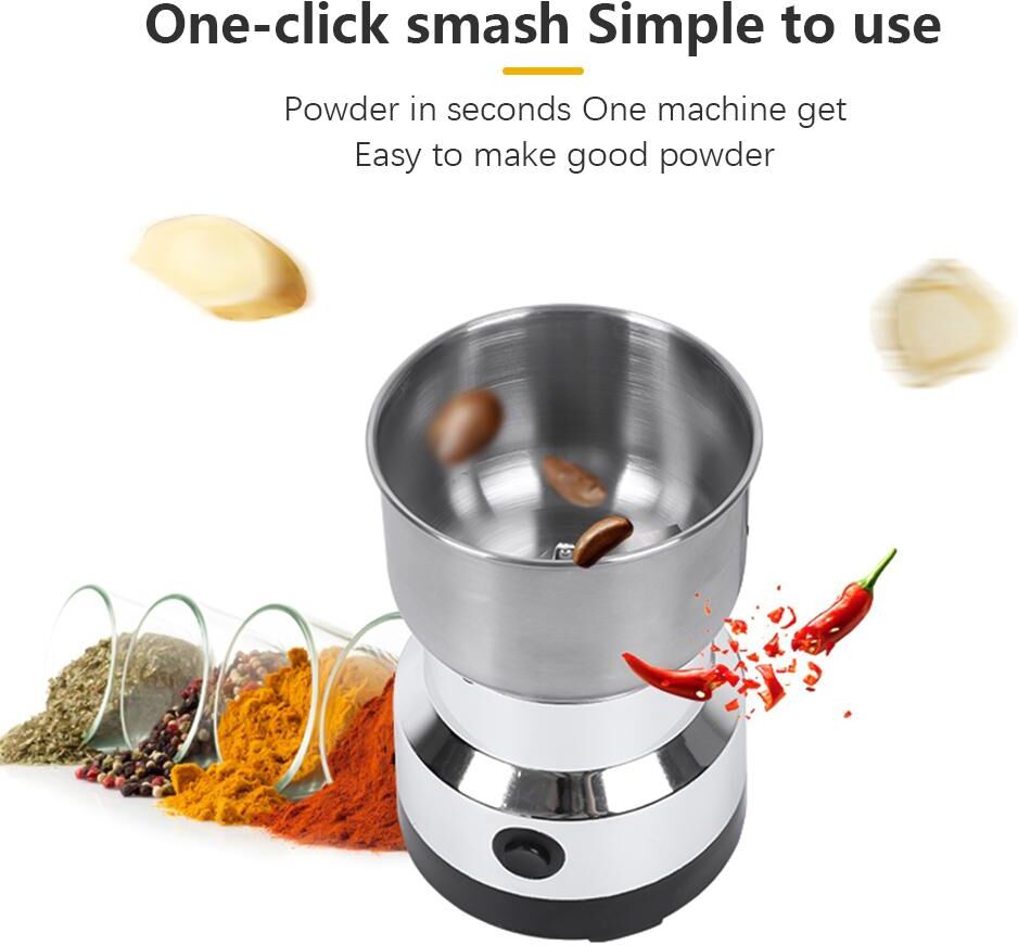 TOMTOP JMS Grinder Household Mini Stainless Steel Electric Herb Pulverizer Four Edged Blade 150W High Power