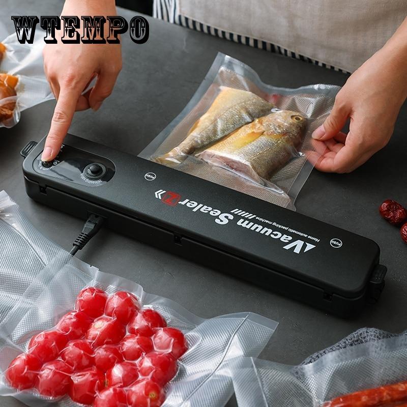 WTEMPO Household Black Food Vacuum Sealer 220V/110V Vacuum Sealer Packaging Machine