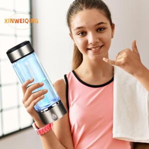 Hello My Life 360ML Hydrogen Rich Water Bottle SPE PEM Technology,Portable Rechargeable Hydrogen Water Generator Healthy Glass Drinking Cup Birthday Gift