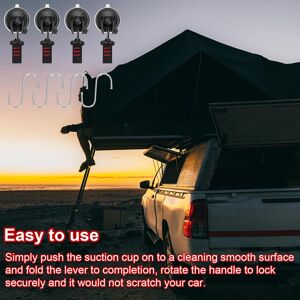 TOMTOP JMS Suction Cup Anchor Heavy Duty Car Mount Luggage Tarps Tents Tie Down Tool Car Canopy Tensioner