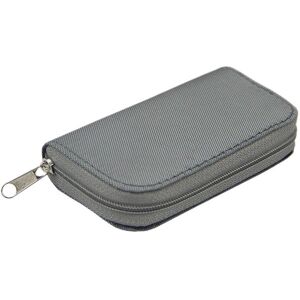 HOD Health&Home Portable Memory Cards Storage Bag Pouch Holder Zippered Carrying Case Wallet Organizer For Cf Sd Sdhc Ms Ds Grey