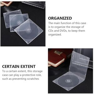 FSyuetai 20Pcs Single Disc CD Case PP DVD Storage Box Portable Soft Rubber Box  CD