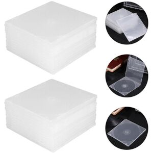 huangekeng 20Pcs PP CD Case Single Disc Soft Rubber Box Portable DVD Storage Box  CD