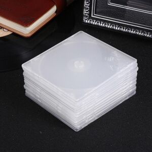 VFSoshpa 20Pcs Single Disc CD Case PP DVD Storage Box New Square PP Box  DVD