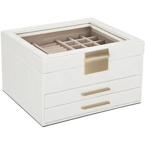 SONGMICS 3-Layer Jewellery Box, White / 3-Layer