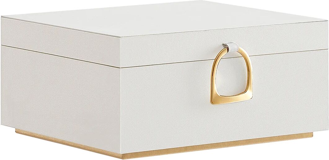 SONGMICS 2-Layer Jewellery Box with Handle White, White