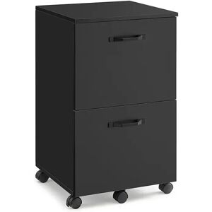 VASAGLE 2-Drawer Filing Cabinet, Mobile File Cabinet for Home Office, Matte Black