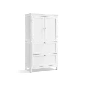 VASAGLE Freestanding Storage Cupboard with 2 Drawers and 2 Doors