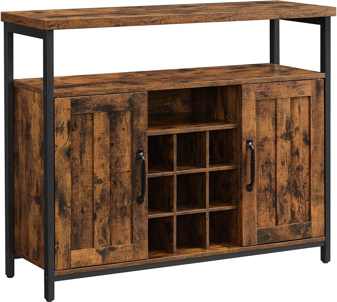 VASAGLE Storage Cabinet Rustic Brown and Black