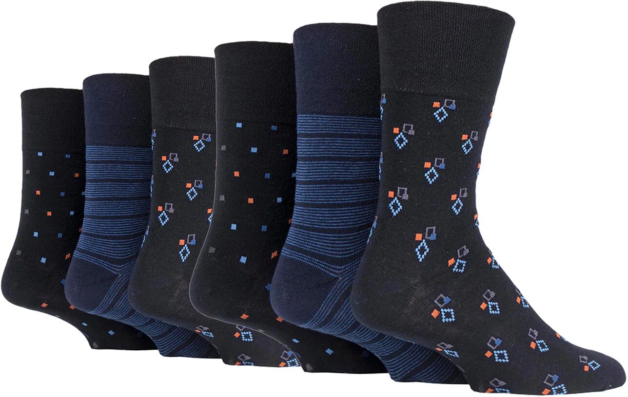 6 Pairs Men's Gentle Grip Cotton Socks - Cubic Control male