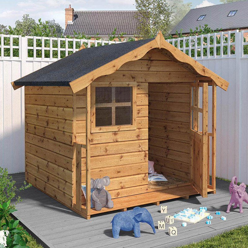 4'10 x 4 Mercia Poppy Kids Wooden Playhouse (1.47m x 1.21m)