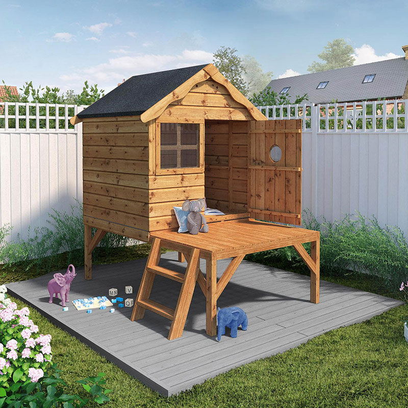 4x4 Mercia Snug Tower Kids Wooden Playhouse