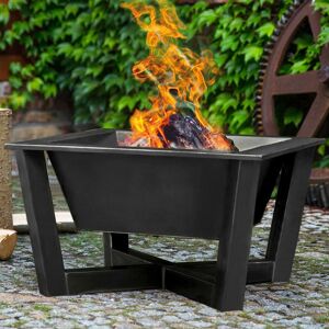 Cook King Brasil Square Steel Fire Bowl - 70cm