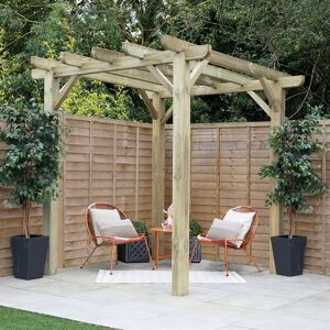 Forest Garden 8' x 8' Forest Premium Ultima Wooden Garden Pergola (2.4m x 2.4m)