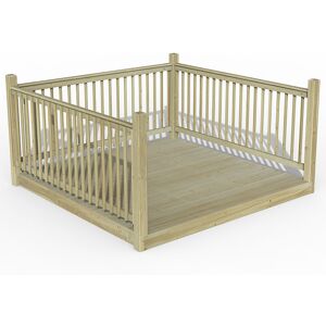 Forest Garden 8' x 8' Forest Patio Deck Kit No. 4 (2.4m x 2.4m)