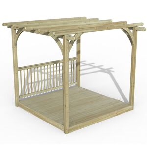 Forest Garden 8' x 8' Forest Pergola Deck Kit No. 2 (2.4m x 2.4m)