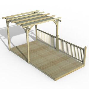 Forest Garden 8' x 16' Forest Pergola Deck Kit with Retractable Canopy No. 2 (2.4m x 4.8m)