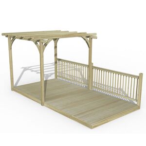 Forest Garden 8' x 16' Forest Pergola Deck Kit No. 2 (2.4m x 4.8m)