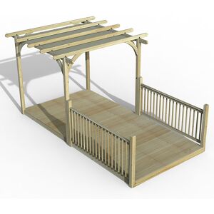 Forest Garden 8' x 16' Forest Pergola Deck Kit with Retractable Canopy No. 4 (2.4m x 4.8m)