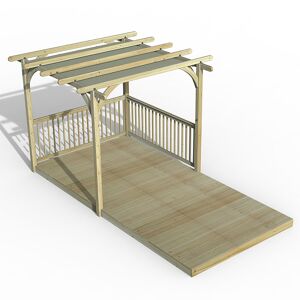Forest Garden 8' x 16' Forest Pergola Deck Kit with Retractable Canopy No. 5 (2.4m x 4.8m)
