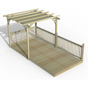 Forest Garden 8' x 16' Forest Pergola Deck Kit with Retractable Canopy No. 6 (2.4m x 4.8m)