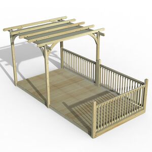 Forest Garden 8' x 16' Forest Pergola Deck Kit with Retractable Canopy No. 7 (2.4m x 4.8m)