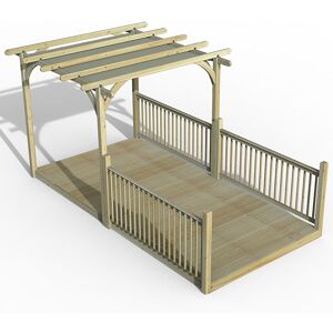 Forest Garden 8' x 16' Forest Pergola Deck Kit with Retractable Canopy No. 8 (2.4m x 4.8m)