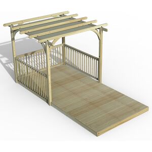 Forest Garden 8' x 16' Forest Pergola Deck Kit with Retractable Canopy No. 9 (2.4m x 4.8m)