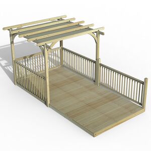 Forest Garden 8' x 16' Forest Pergola Deck Kit with Retractable Canopy No. 10 (2.4m x 4.8m)
