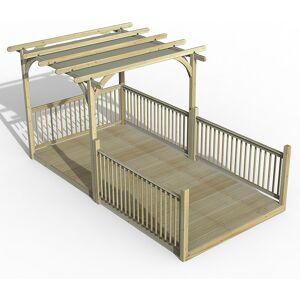 Forest Garden 8' x 16' Forest Pergola Deck Kit with Retractable Canopy No. 11 (2.4m x 4.8m)