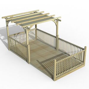 Forest Garden 8' x 16' Forest Pergola Deck Kit with Retractable Canopy No. 12 (2.4m x 4.8m)