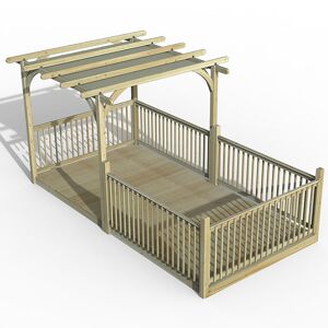 Forest Garden 8' x 16' Forest Pergola Deck Kit with Retractable Canopy No. 13 (2.4m x 4.8m)