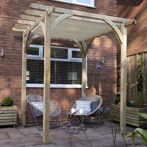 Forest Garden Forest Ultima Wooden Garden Pergola with Retractable Canopy 8' x 8'