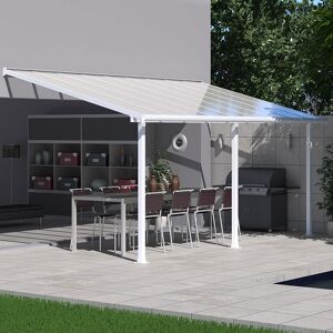 10'x18' (3x5.46m) Palram Canopia Olympia White Patio Cover With Clear Panels