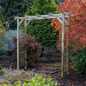 Forest Garden Forest Classic Flat Top Wooden Garden Pergola Arch 6'11 x 2'4